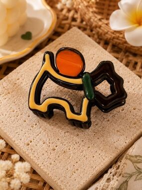Abstract Puppy Dog Colorful Hair Claw Clip New Kawaii Dog Mom